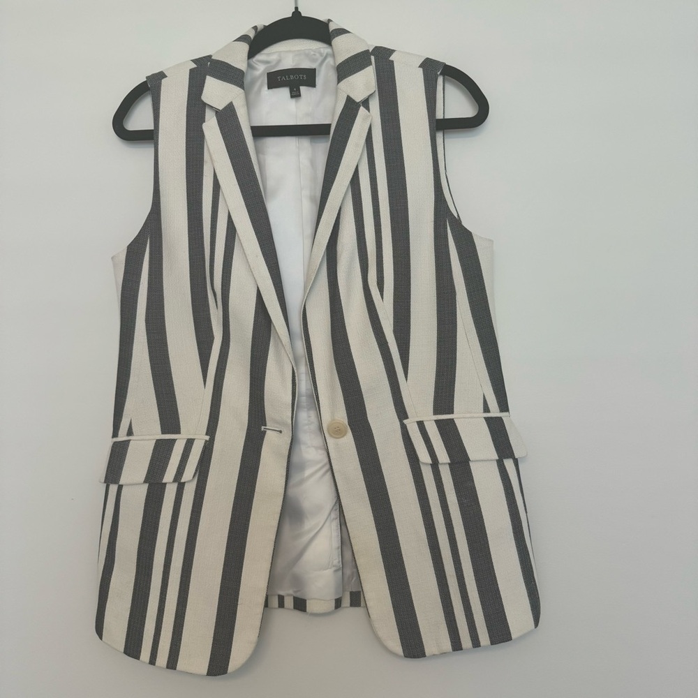 Talbots striped vest